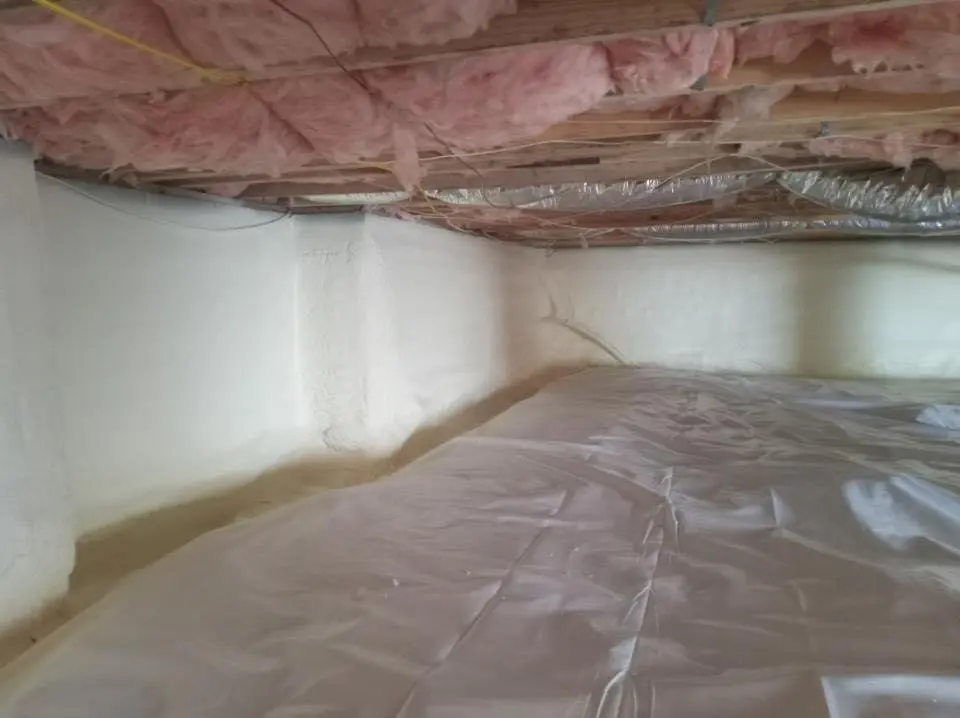 Crawl space encapsulation with closed-cell spray foam for Roof Waterproofing in Shelbyville